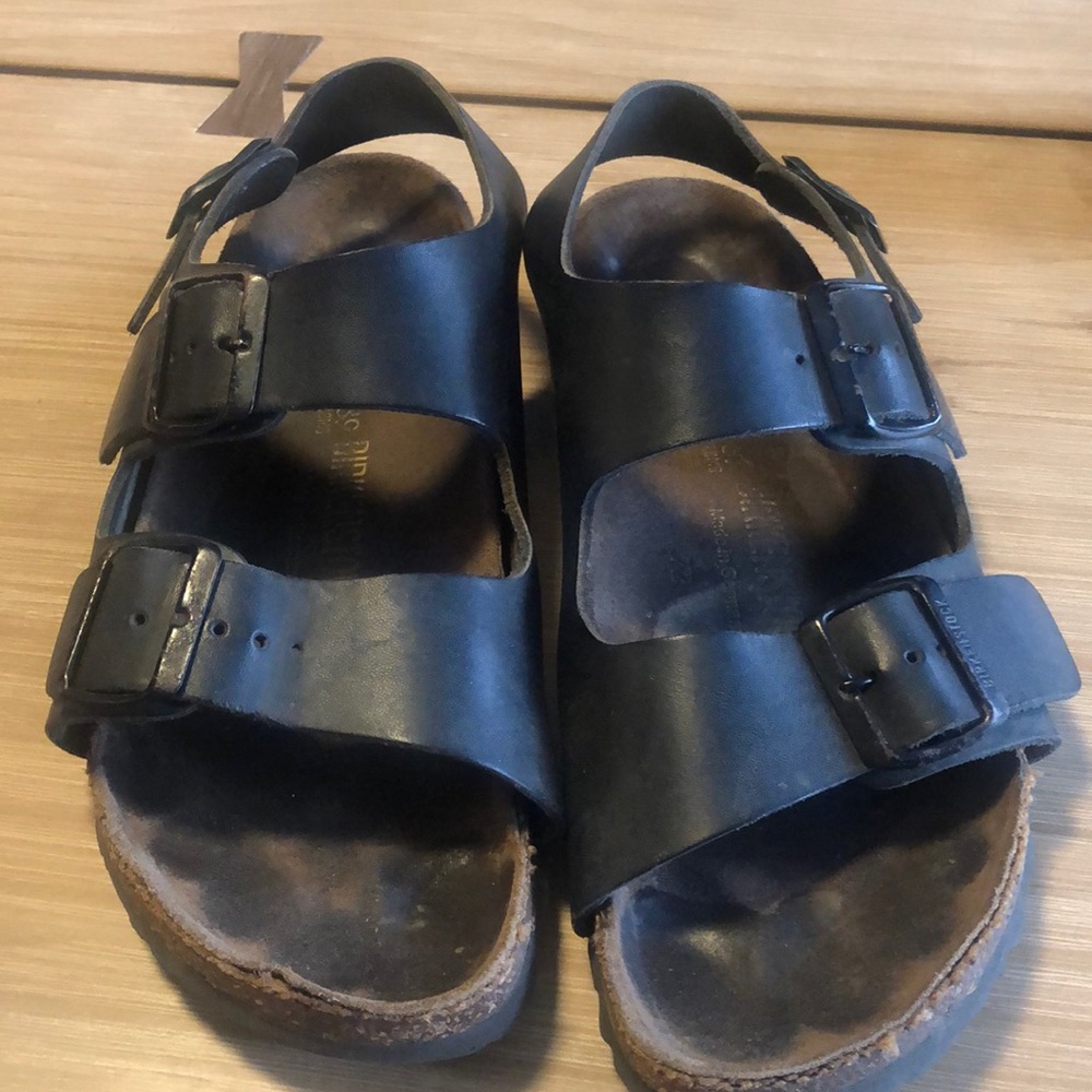 Birkenstock black Milano sandals